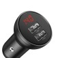 Baseus Charger Car Digital Display 2xUSB with 3-in-1 Cable 1,2m, 24W 4,8A, Black/Gray (TZCCBX-0G)
