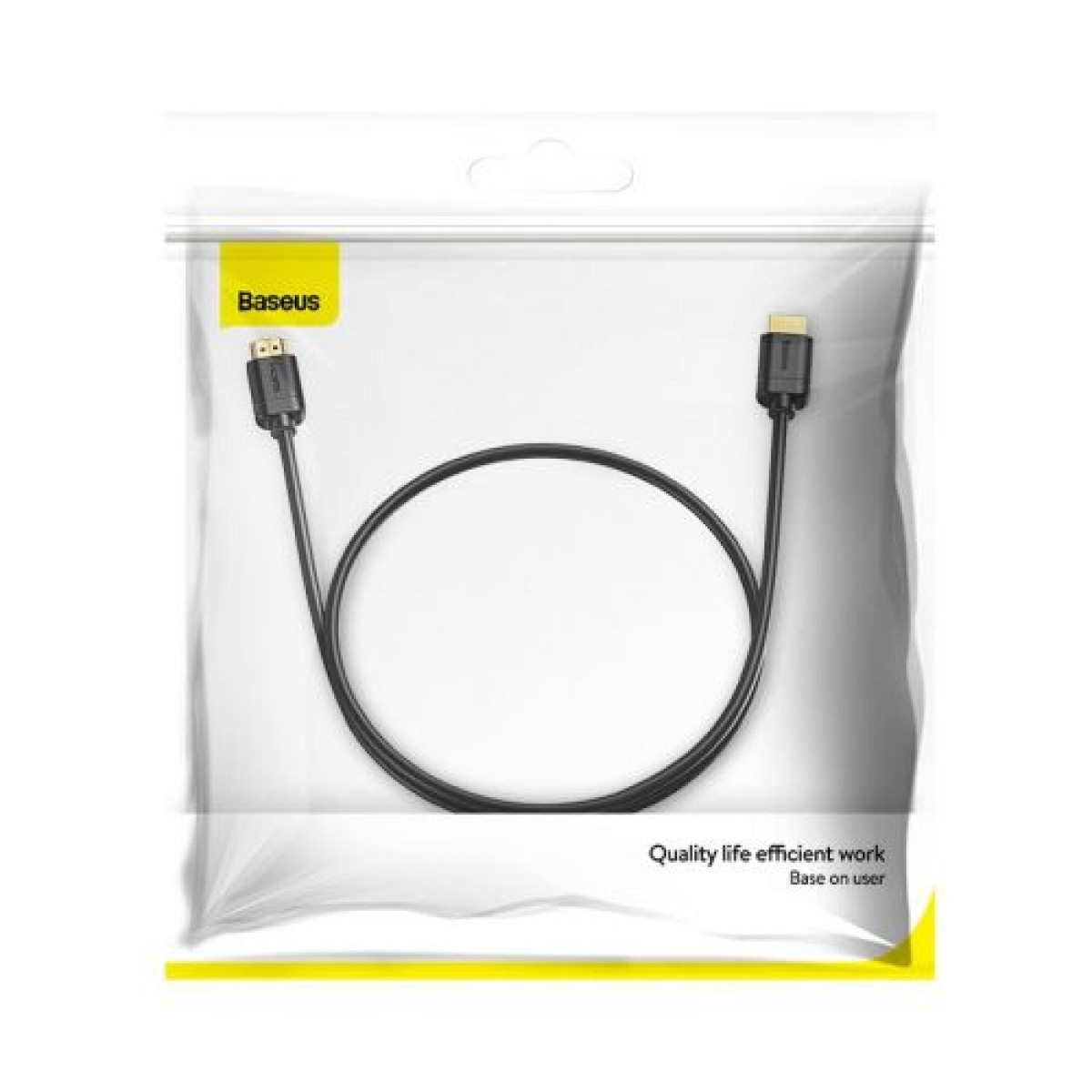 Καλώδιο βίντεο Baseus Σειρά υψηλής ευκρίνειας HDMI σε HDMI 4K 60 Hz, 3D HDR, 18 Gbps, 1 m Μαύρο (CAKGQ-A01)