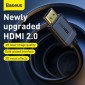 Καλώδιο βίντεο Baseus Σειρά υψηλής ευκρίνειας HDMI σε HDMI 4K 60 Hz, 3D HDR, 18 Gbps, 1 m Μαύρο (CAKGQ-A01)