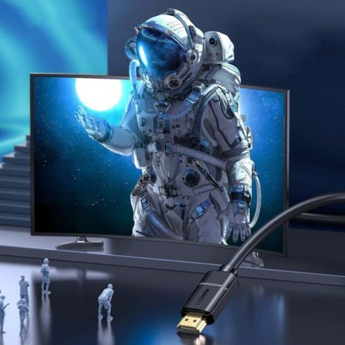 Καλώδιο βίντεο Baseus σειράς υψηλής ευκρίνειας HDMI σε HDMI 4K 60 Hz, 3D HDR, 18 Gbps, 2m, Μαύρο (CAKGQ-B01)