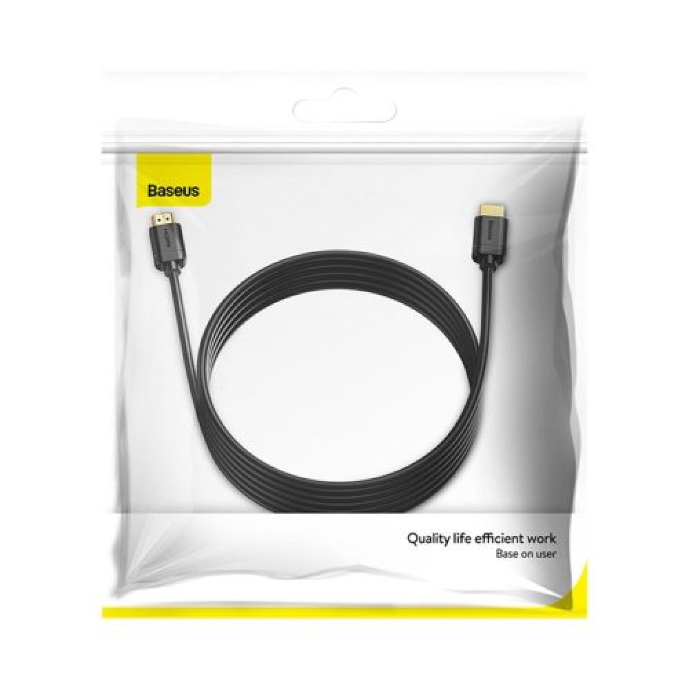 Καλώδιο βίντεο Baseus σειράς υψηλής ευκρίνειας HDMI σε HDMI 2.0, 4K 30Hz, 18Gb/s, 5m, Μαύρο (CAKGQ-D01)