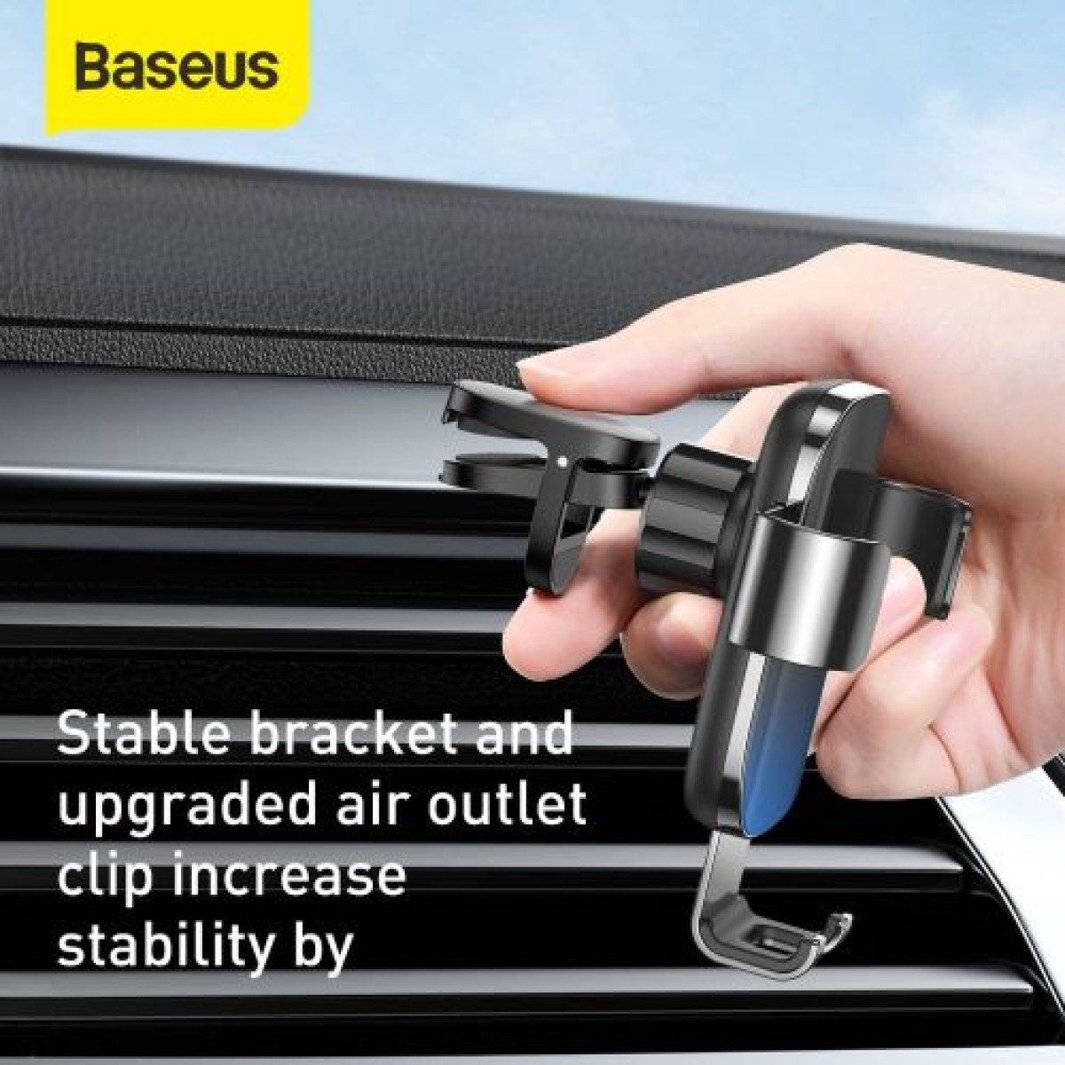 Baseus Car Mount Glaze Gravity Θήκη τηλεφώνου Μαύρο (SUYL-LG01)