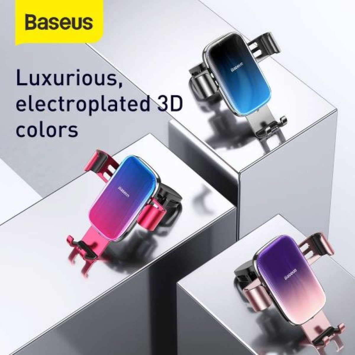 Baseus Car Mount Glaze Gravity Θήκη τηλεφώνου Μαύρο (SUYL-LG01)