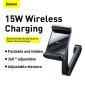 Baseus Car Mount Wireless Charger Αποθήκευση ενέργειας Θήκη τηλεφώνου πίσω καθίσματος 15W Μαύρο (WXHZ-01)