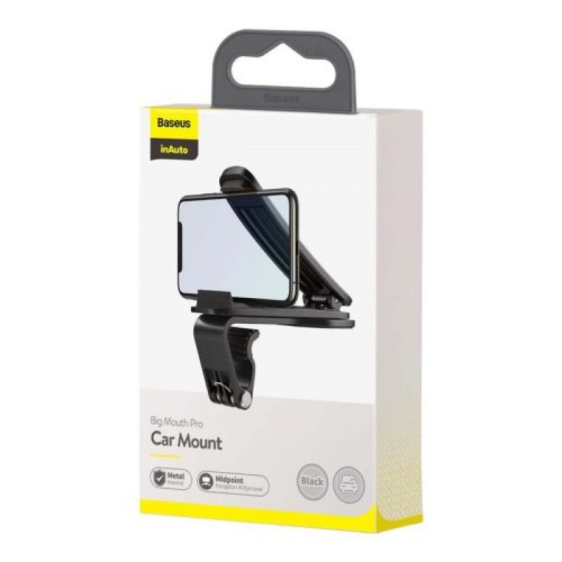 Στήριγμα της σειράς Baseus Car Mount Big Mouth Pro (4,7 - 6,5 ίντσες) Μαύρο (SUDZ-A01)