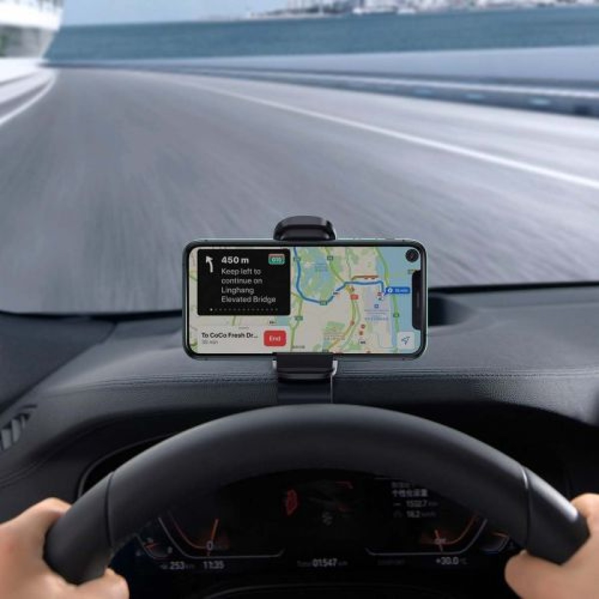 Στήριγμα της σειράς Baseus Car Mount Big Mouth Pro (4,7 - 6,5 ίντσες) Μαύρο (SUDZ-A01)