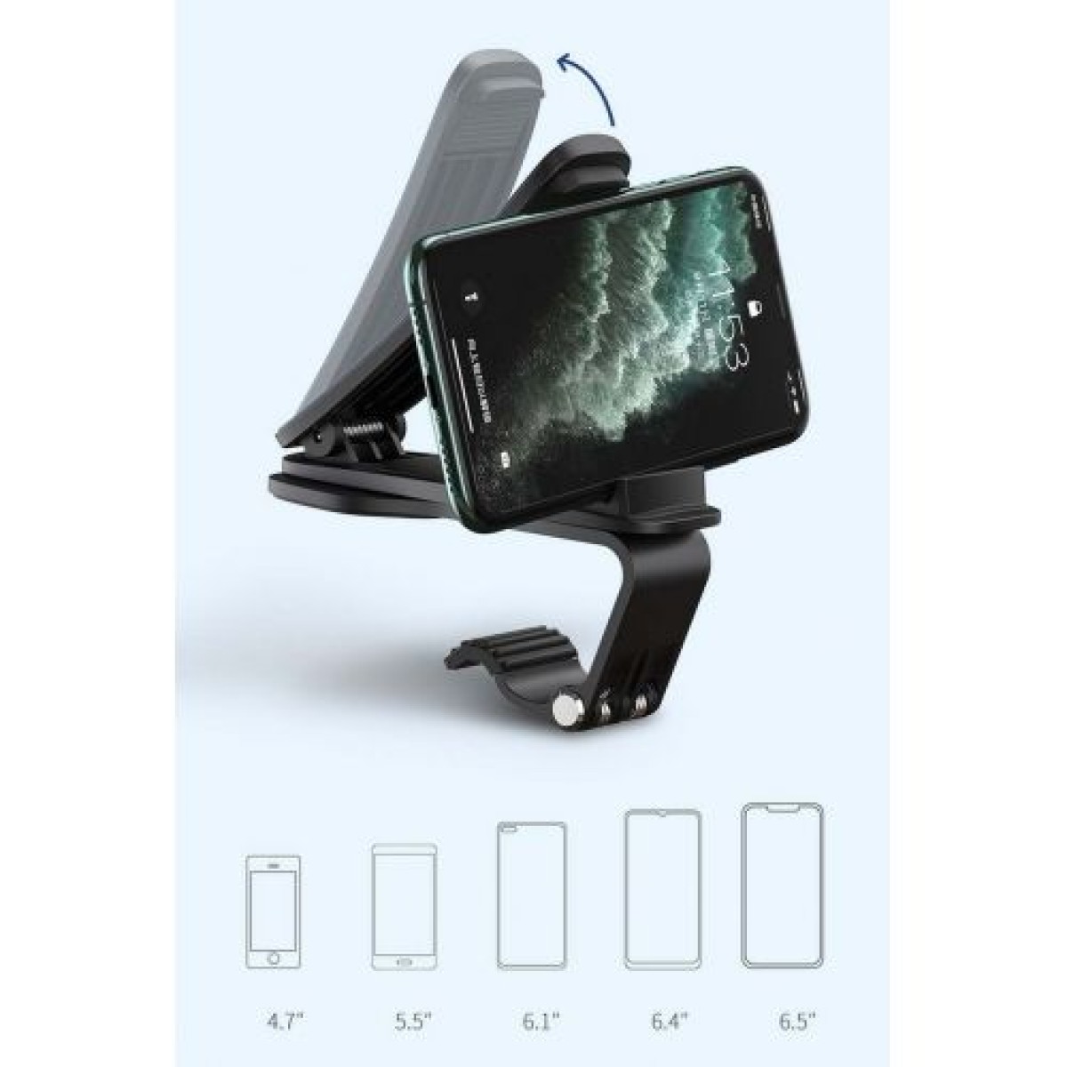 Στήριγμα της σειράς Baseus Car Mount Big Mouth Pro (4,7 - 6,5 ίντσες) Μαύρο (SUDZ-A01)