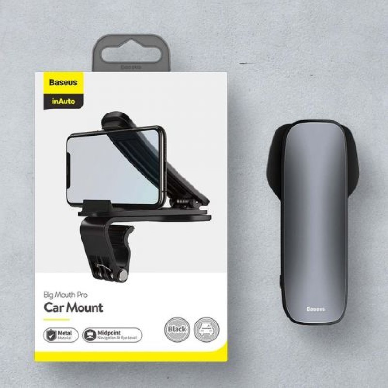 Στήριγμα της σειράς Baseus Car Mount Big Mouth Pro (4,7 - 6,5 ίντσες) Μαύρο (SUDZ-A01)