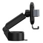 Baseus Car Mount Tank Gravity Θήκη τηλεφώνου με βάση αναρρόφησης Tarnish Black (SUYL-TK01)