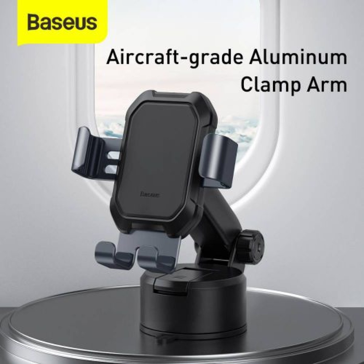 Baseus Car Mount Tank Gravity Θήκη τηλεφώνου με βάση αναρρόφησης Tarnish Black (SUYL-TK01)