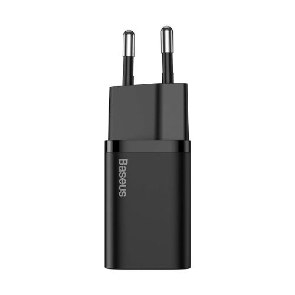 Σετ φορτιστή ταξιδιού Baseus Super Si 1C PD Γρήγορος φορτιστής 20W EU Black (CCSUP-B01)