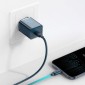 Σετ φορτιστή ταξιδίου Baseus Super Si 1C PD Γρήγορος φορτιστής 20W Blue EU (CCSUP-B03)