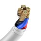 Καλώδιο Baseus Lightning Simple Wisdom (2 τμχ/σετ) 2,4A 1,5 m Λευκό (TZCALZJ-02)