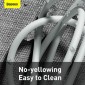 Καλώδιο Baseus Lightning Simple Wisdom (2 τμχ/σετ) 2,4A 1,5 m Λευκό (TZCALZJ-02)