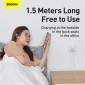 Καλώδιο Baseus Lightning Simple Wisdom (2 τμχ/σετ) 2,4A 1,5 m Λευκό (TZCALZJ-02)