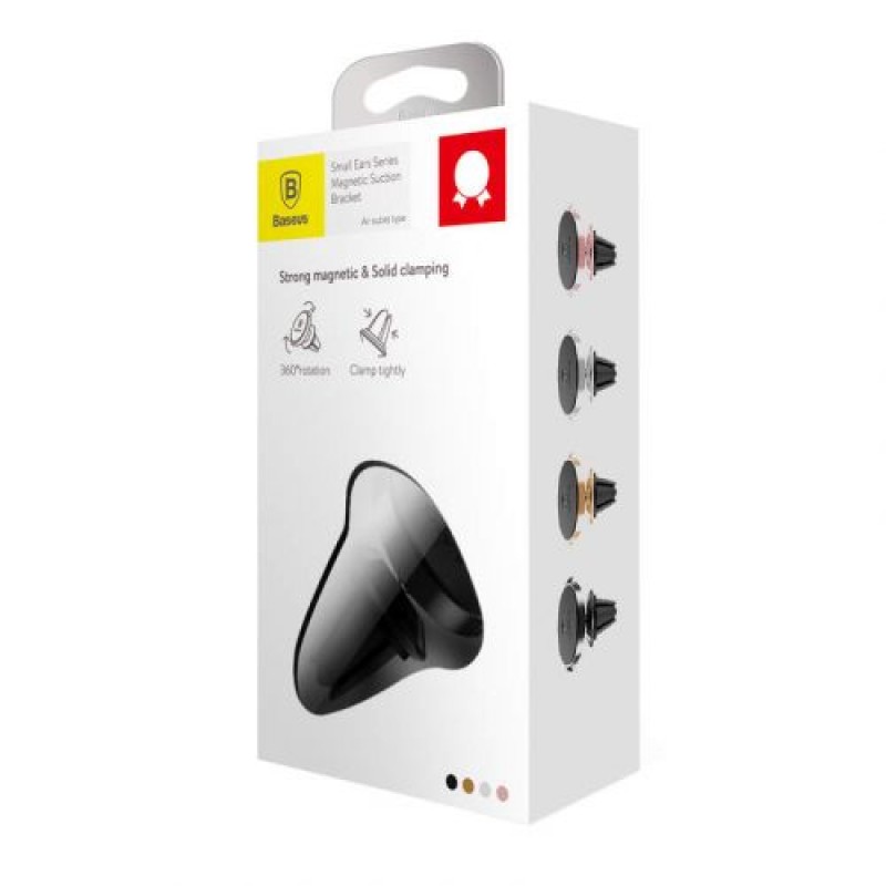 Baseus Car Mount Σειρά μικρών αυτιών Μαγνητικός βραχίονας αναρρόφησης (τύπος εξόδου αέρα) Μαύρος (SUER-A01)