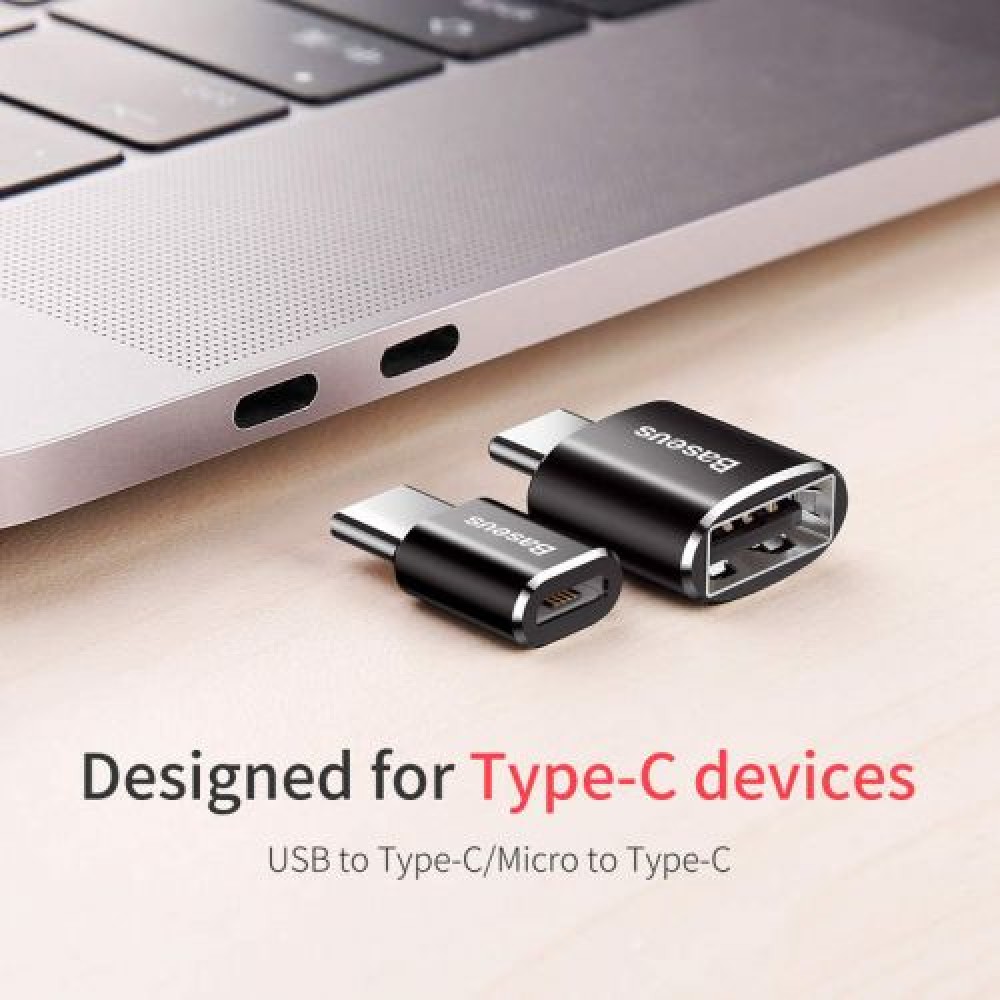 Μετατροπέας Baseus USB Female σε Type-C Male Black (CATOTG-01)