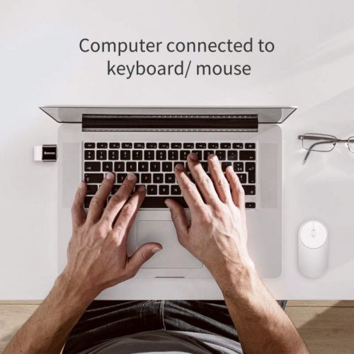 Μετατροπέας Baseus USB Female σε Type-C Male Black (CATOTG-01)