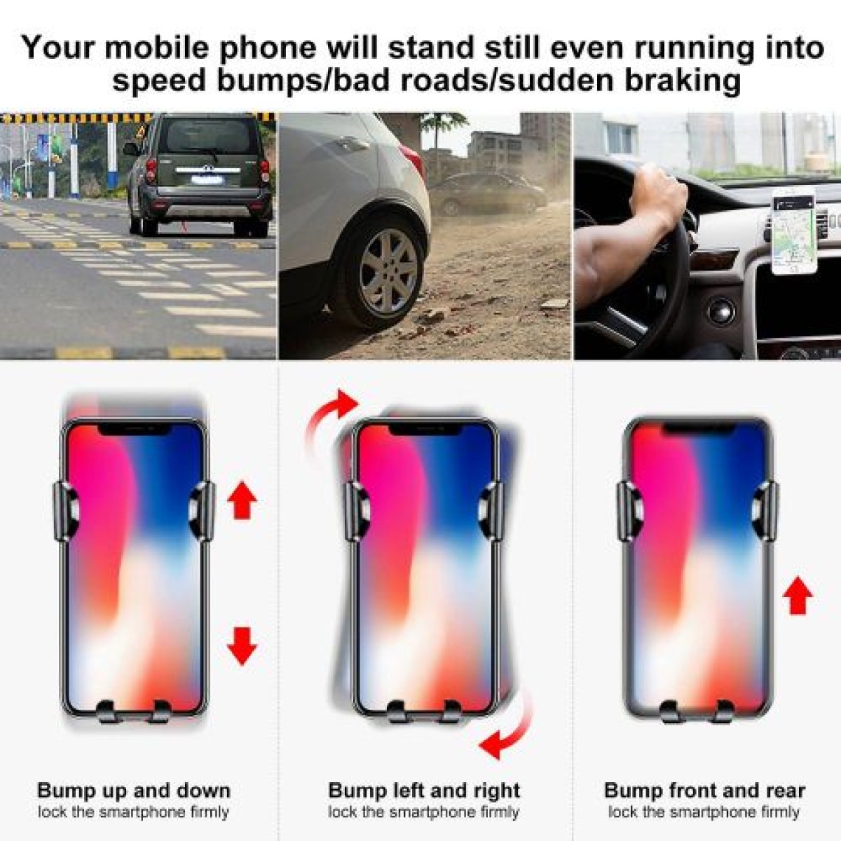 Baseus Car Mount Osculum Type Gravity Black/Silver (SUYL-XP0S)