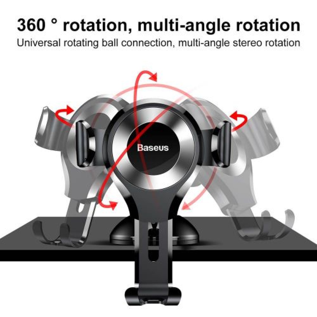 Baseus Car Mount Osculum Type Gravity Black/Silver (SUYL-XP0S)