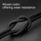 Καλώδιο Baseus Τριών βασικών χρωμάτων Light/Type-C/Micro Nylon Braid 3.5A 1.2m Μαύρο (CAMLT-BSY01)