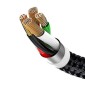 Καλώδιο Baseus Τριών βασικών χρωμάτων Light/Type-C/Micro Nylon Braid 3.5A 1.2m Μαύρο (CAMLT-BSY01)