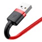 Baseus Lightning Cafule Cable 2.4A 0.5m Κόκκινο + Κόκκινο (CALKLF-A09)
