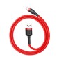 Baseus Lightning Cafule Cable 2.4A 0.5m Κόκκινο + Κόκκινο (CALKLF-A09)