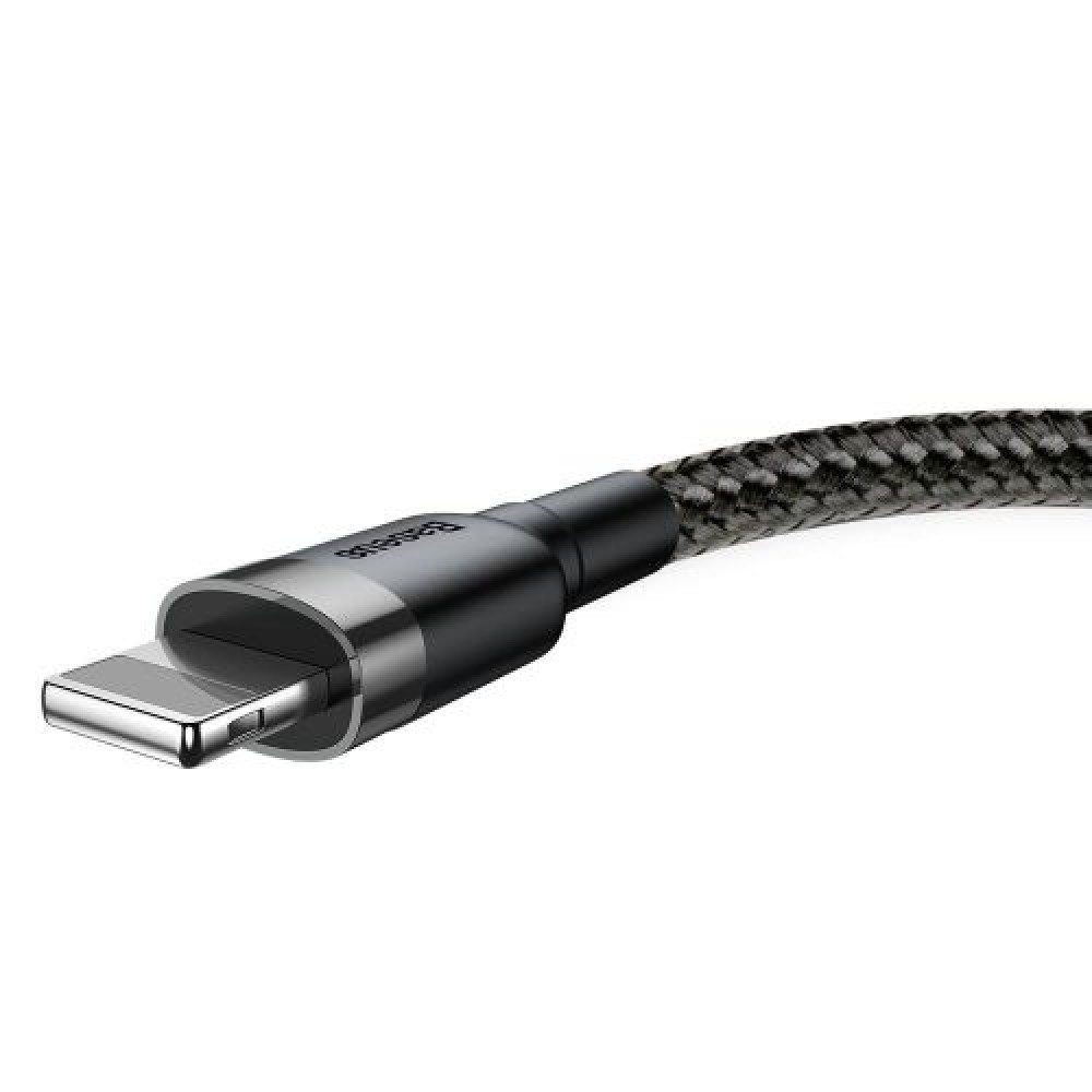 Baseus Lightning Cafule Cable 2.4A 0.5m Γκρι + Μαύρο (CALKLF-AG1)