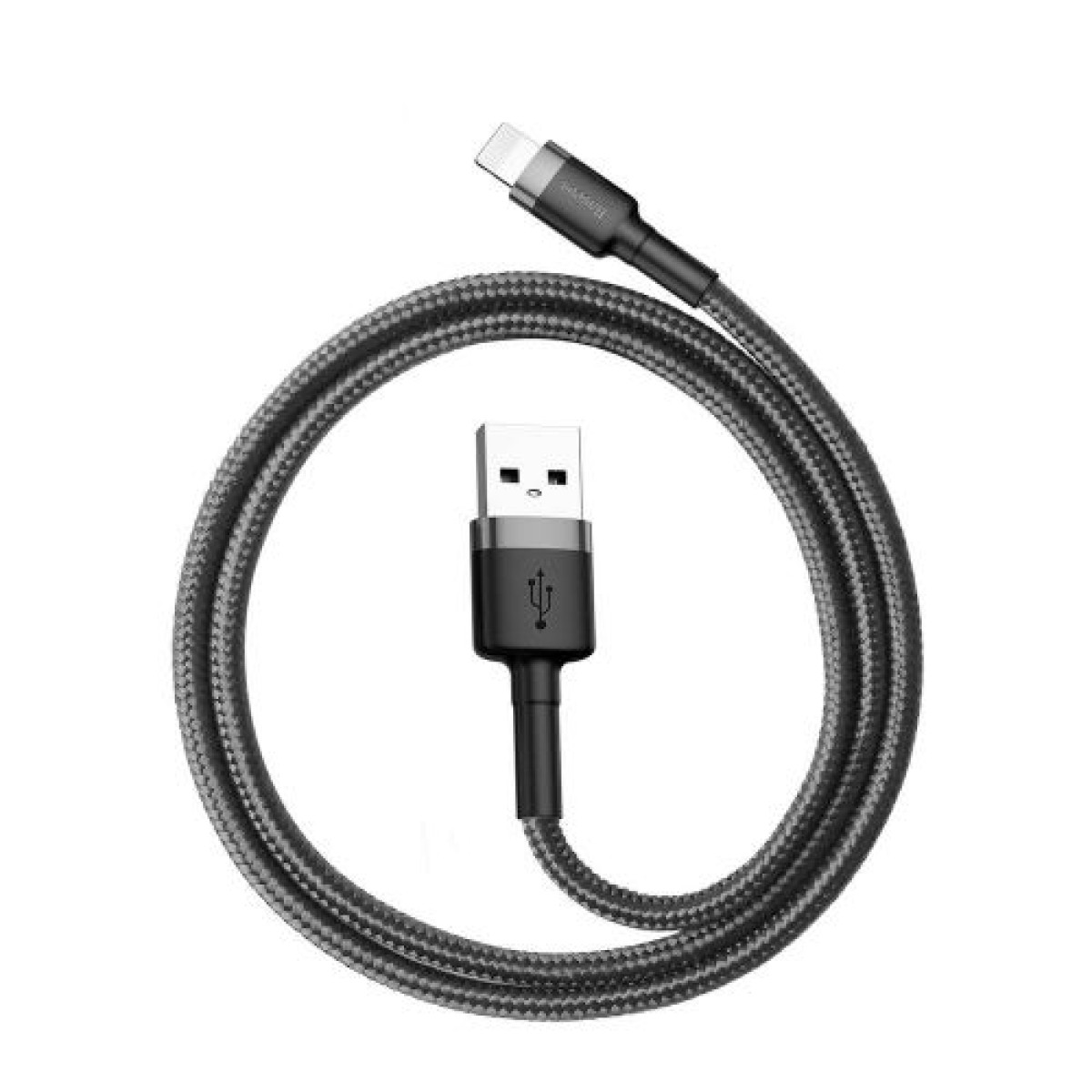 Baseus Lightning Cafule Cable 2.4A 0.5m Γκρι + Μαύρο (CALKLF-AG1)