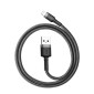 Baseus Lightning Cafule Cable 2.4A 0.5m Γκρι + Μαύρο (CALKLF-AG1)