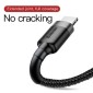 Baseus Lightning Cafule Cable 2.4A 0.5m Γκρι + Μαύρο (CALKLF-AG1)