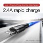 Baseus Lightning Cafule Cable 2.4A 0.5m Γκρι + Μαύρο (CALKLF-AG1)