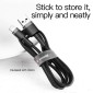 Baseus Lightning Cafule Cable 2.4A 0.5m Γκρι + Μαύρο (CALKLF-AG1)