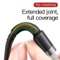 Baseus Lightning Cafule Cable 2.4A 0.5m Γκρι + Μαύρο (CALKLF-AG1)