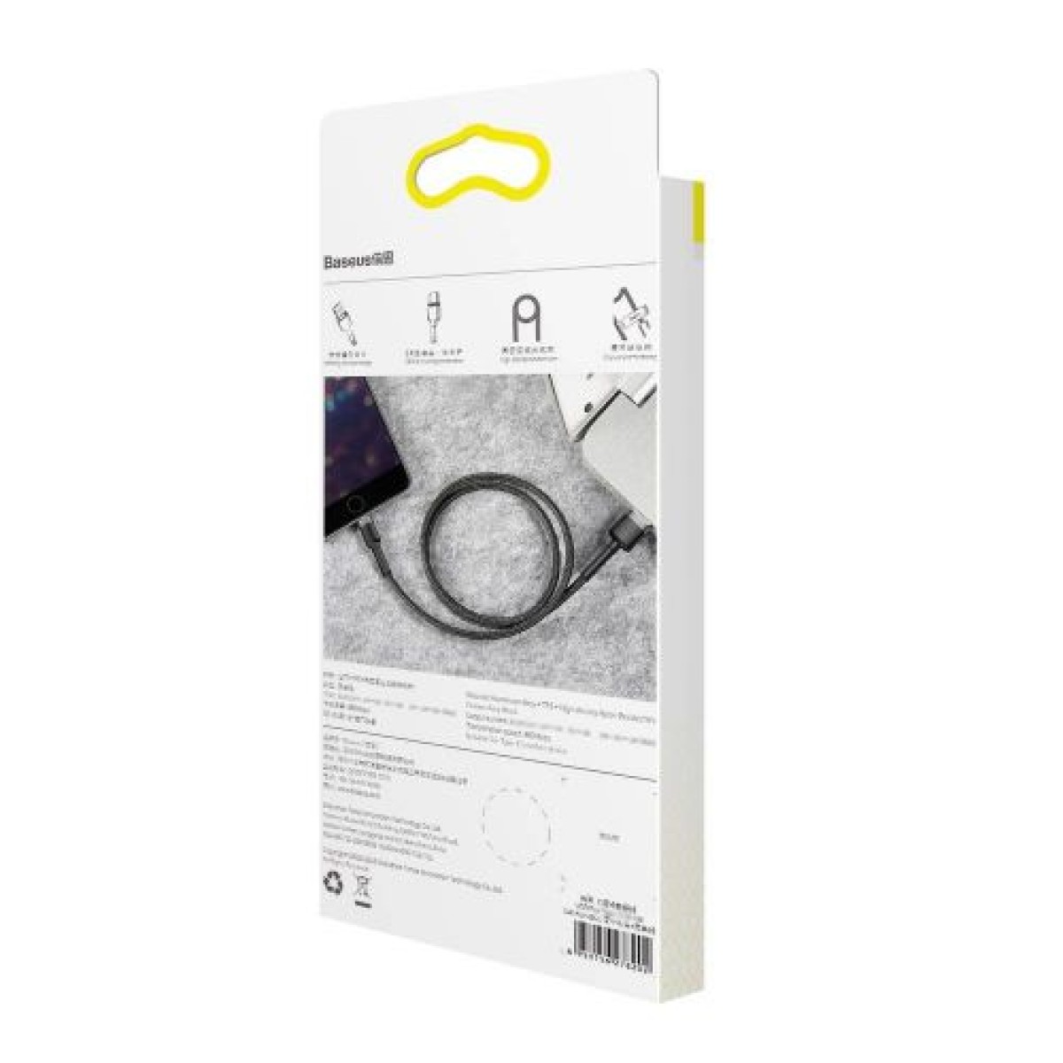 Baseus Lightning Cafule Cable 2.4A 0.5m Γκρι + Μαύρο (CALKLF-AG1)
