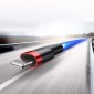 Baseus Lightning Cafule Cable 2.4A 0.5m Κόκκινο + Μαύρο (CALKLF-A19)