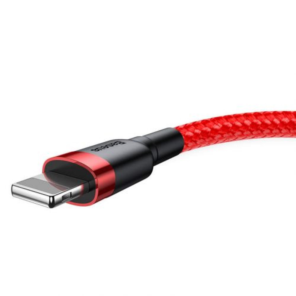 Baseus Lightning Cafule Cable 2.4A 1m Κόκκινο + Κόκκινο (CALKLF-B09)