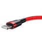 Baseus Lightning Cafule Cable 2.4A 1m Κόκκινο + Κόκκινο (CALKLF-B09)