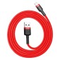 Baseus Lightning Cafule Cable 2.4A 1m Κόκκινο + Κόκκινο (CALKLF-B09)