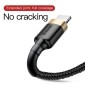 Baseus Lightning Cafule Cable 2.4A 1m Gold + Black (CALKLF-BV1)
