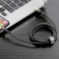 Baseus Lightning Cafule Cable 2.4A 1m Gold + Black (CALKLF-BV1)