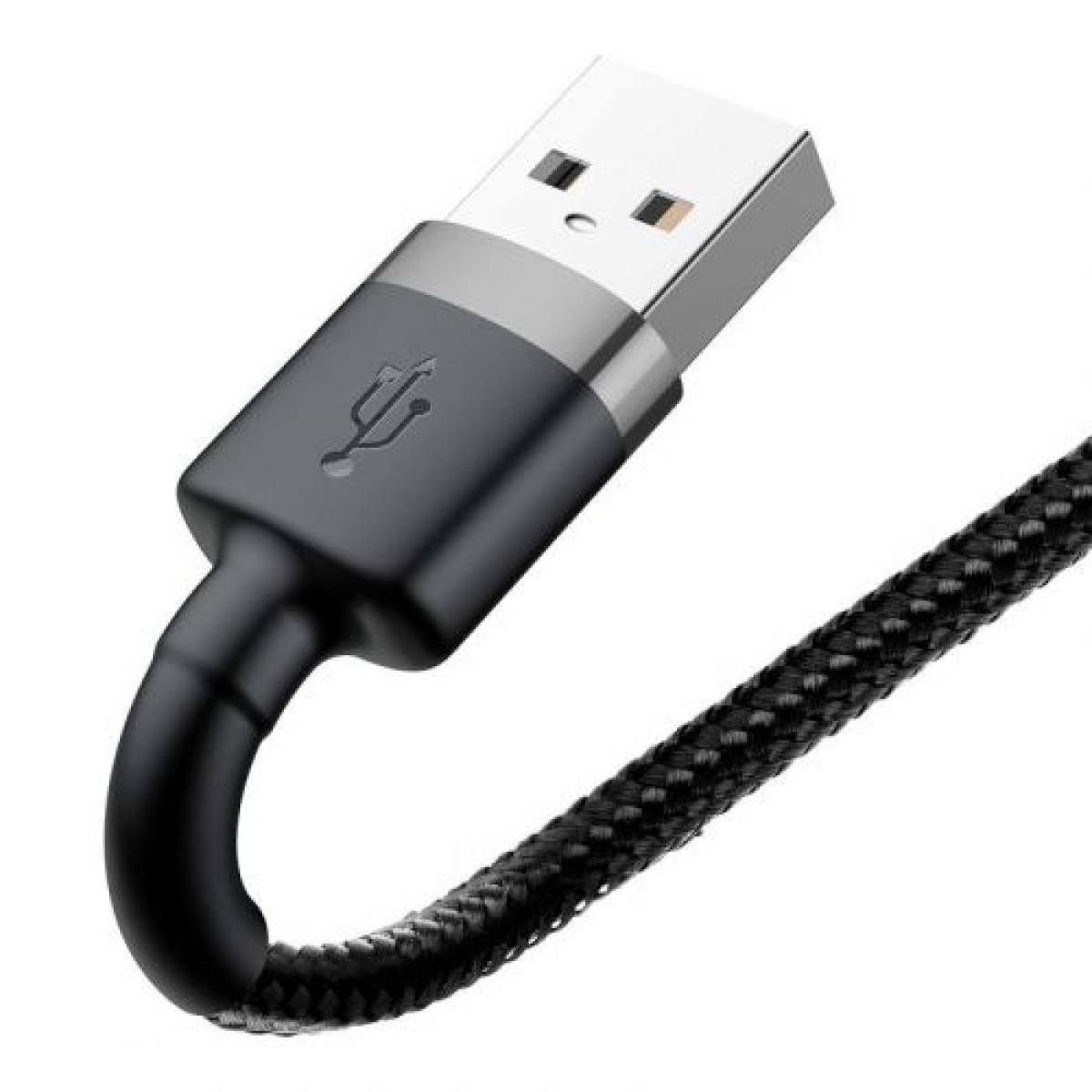 Baseus Lightning Cafule Cable 1.5A 2m Γκρι + Μαύρο (CALKLF-CG1)