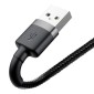 Baseus Lightning Cafule Cable 1.5A 2m Γκρι + Μαύρο (CALKLF-CG1)