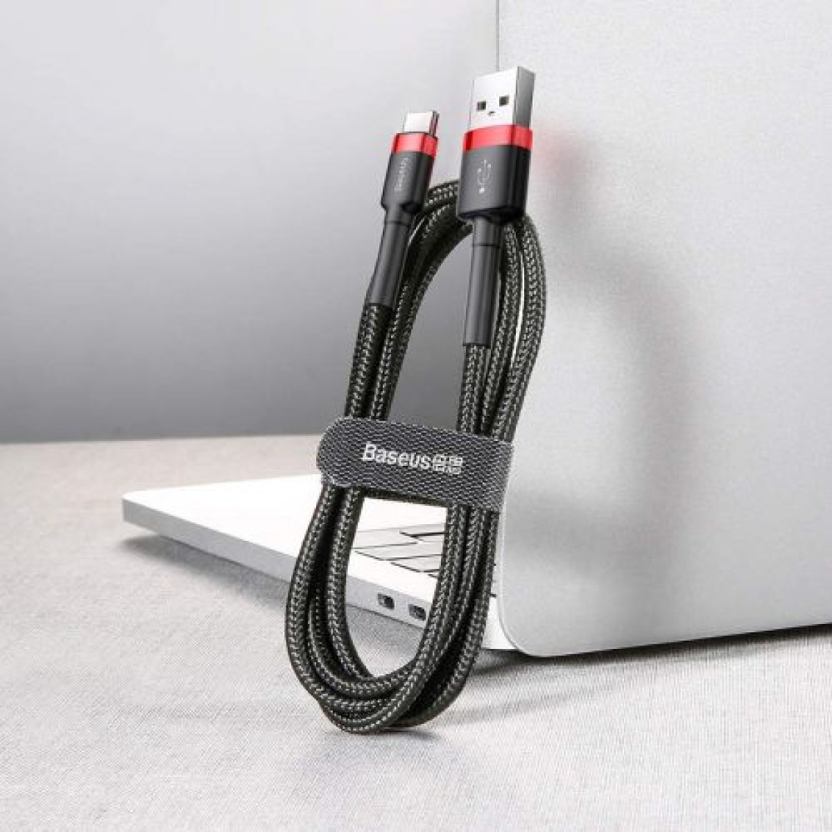 Baseus Type-C Cafule Cable 3A 0,5m Κόκκινο + Μαύρο (CATKLF-A91)