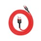 Καλώδιο Baseus Type-C Cafule 3A, 1m, κόκκινο + κόκκινο (CATKLF-B09)