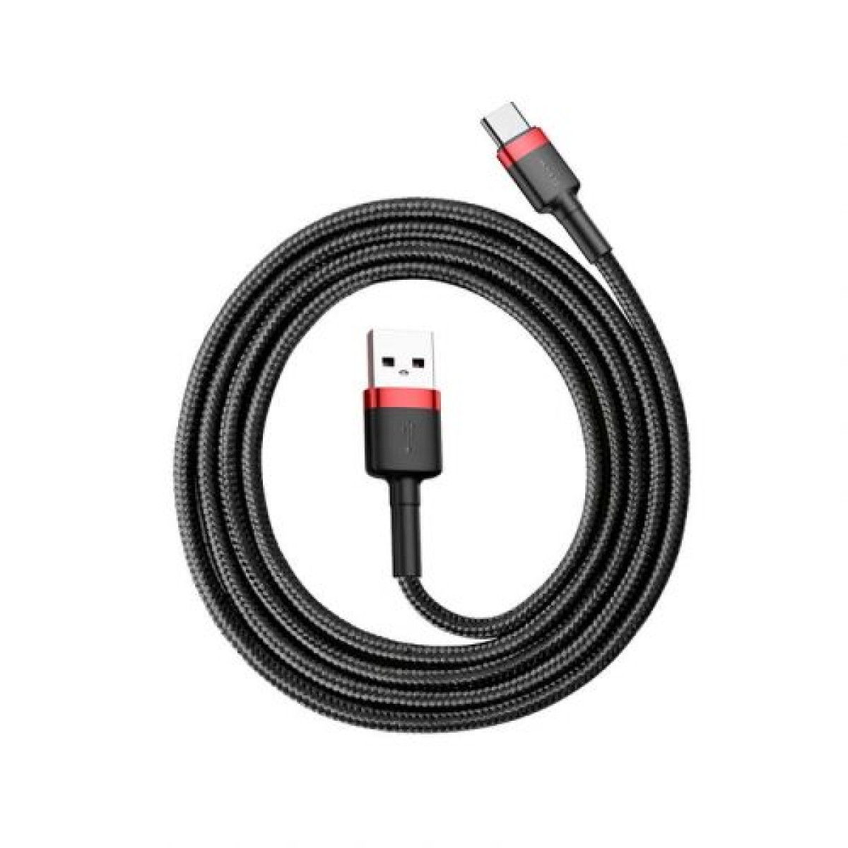 Baseus Type-C Cafule Cable 3A 1m Κόκκινο + Μαύρο (CATKLF-B91)