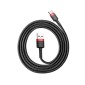 Baseus Type-C Cafule Cable 3A 1m Κόκκινο + Μαύρο (CATKLF-B91)