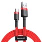 Baseus Micro USB Cafule Cable 2.4A 1m Κόκκινο + Κόκκινο (CAMKLF-B09)
