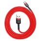 Baseus Micro USB Cafule Cable 2.4A 1m Κόκκινο + Κόκκινο (CAMKLF-B09)